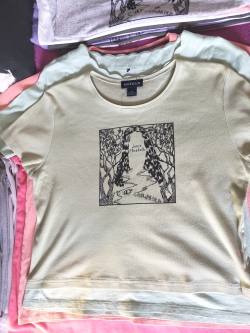 Custom printed thrifted upcycled music tees