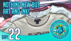 Day twenty-two - custom screenpring on thrifted t-shirts
