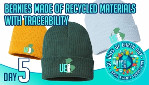 Day Five - Beanies made from recycled materials