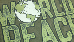 Custom screen-printed eco-friendly t-shirt samples