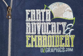 Earth Advocacy and Embroidery Design on Fleece